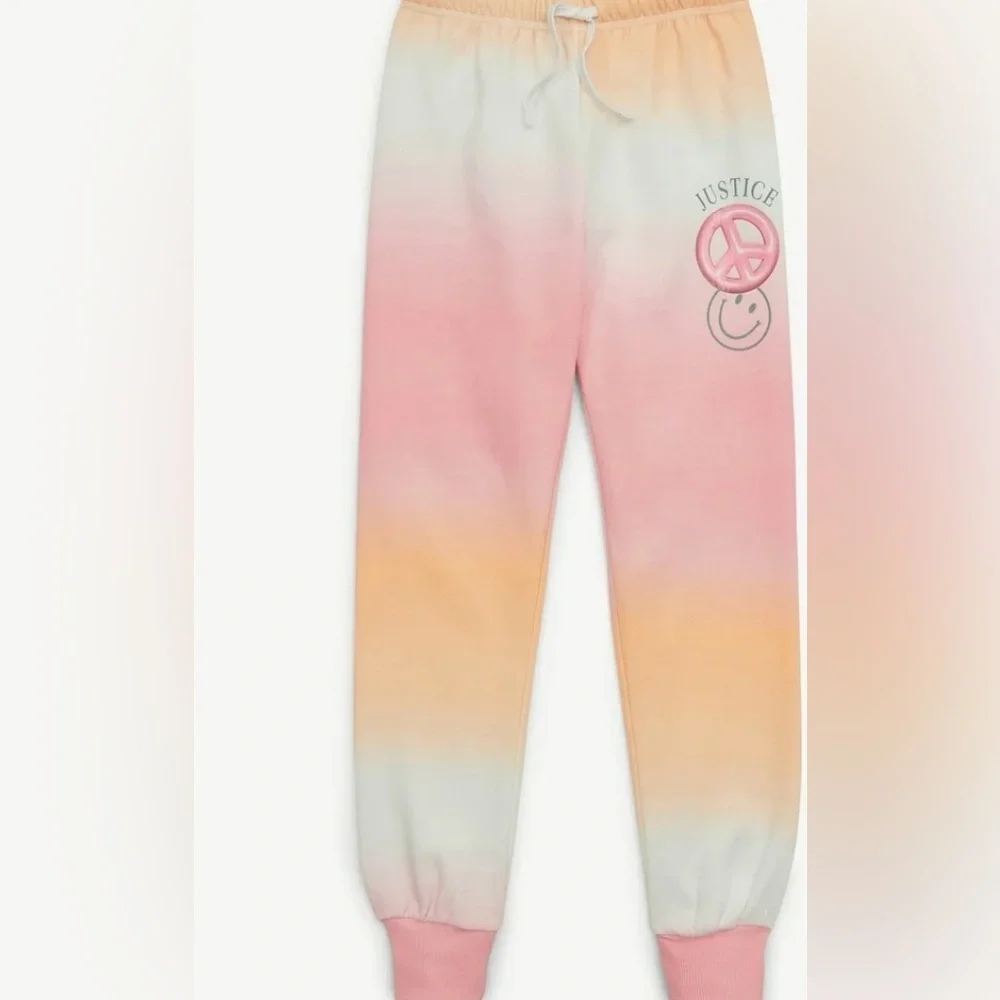 Justice Kids Bazooka Bubble Gum Graphic Tee & Justice colorful‎ joggers! NWT!